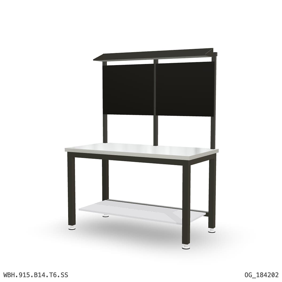 Heavy Duty Workbench 1500mm — Stainless Steel (1.2mm 304), under-bench storage + overhead shelving by OPIE Manufacturing Gro…