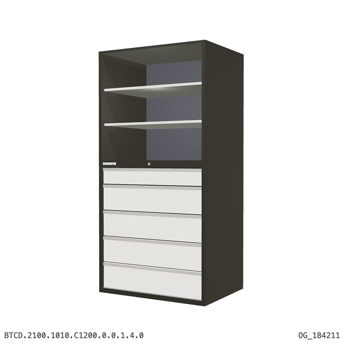Combination Cabinet 1010W × 2100H — D Series, C1200 Drawer Bay by OPIE Manufacturing Group