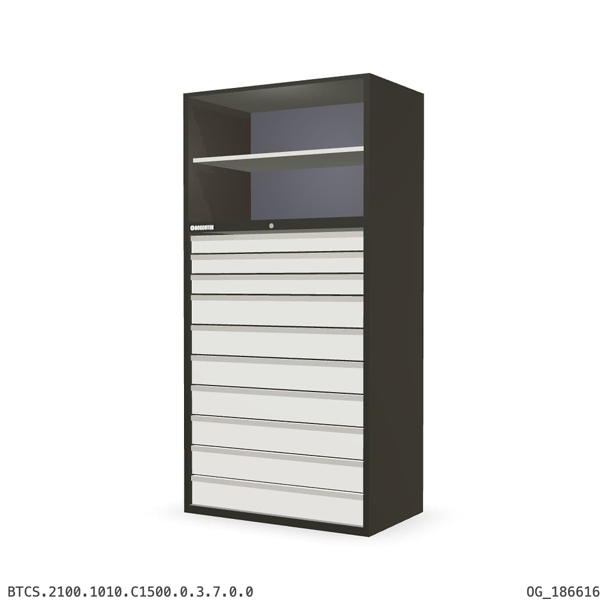Combination Cabinet 1010W × 2100H — S Series, C1500 Drawer Bay by OPIE Manufacturing Group