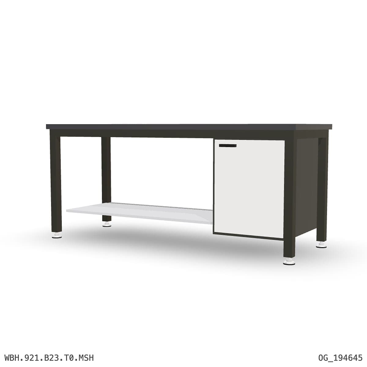 Heavy Duty Workbench 2100mm — 3mm Mild Steel (Heavy), under-bench storage by OPIE Manufacturing Group