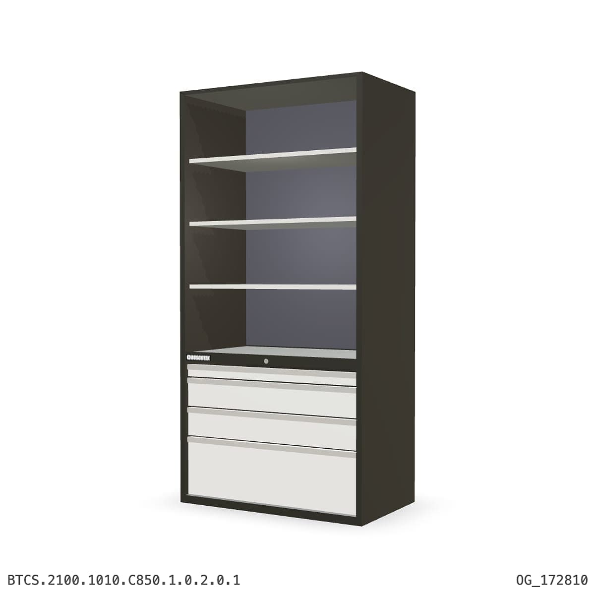 Combination Cabinet 1010W × 2100H — S Series, C850 Drawer Bay by OPIE Manufacturing Group