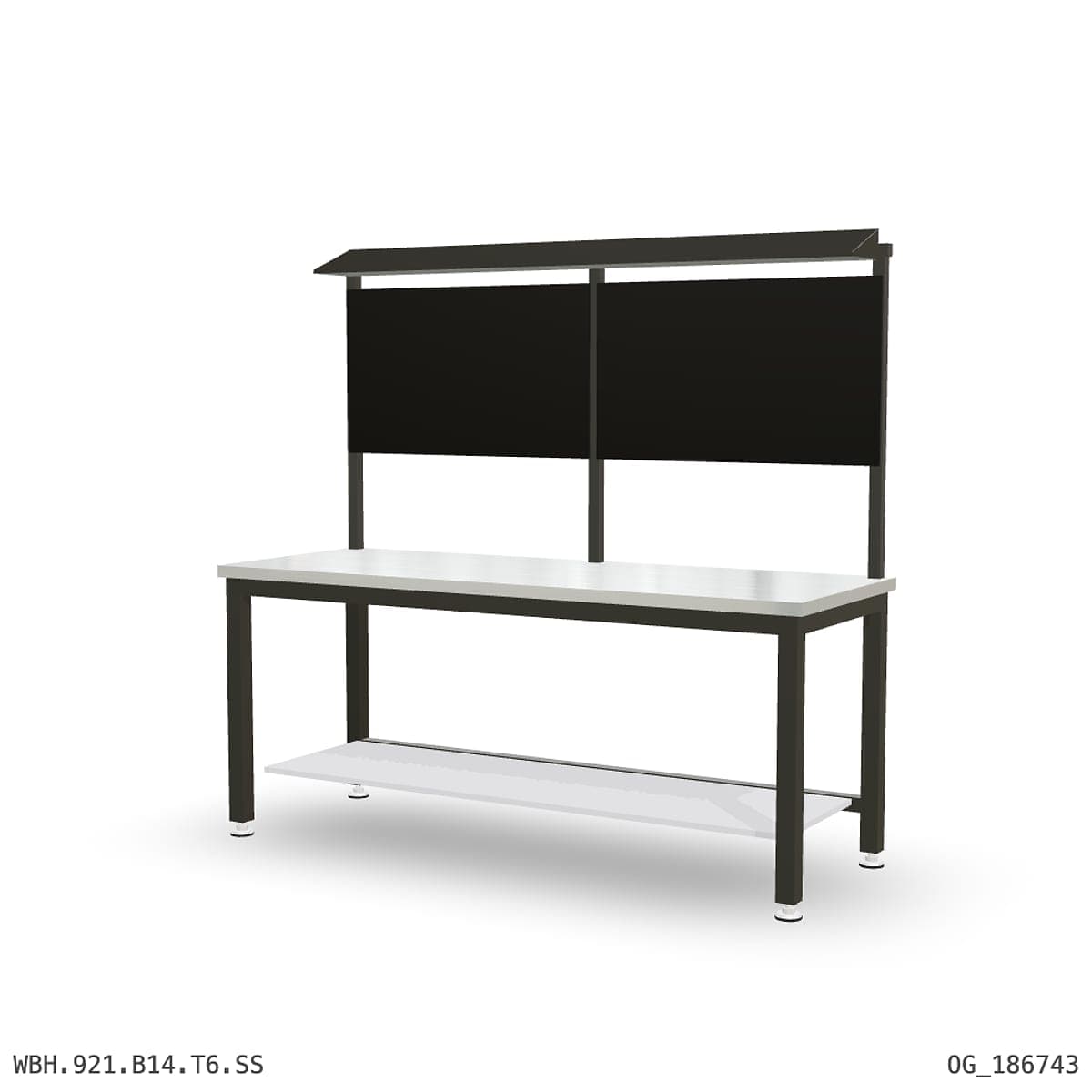 Heavy Duty Workbench 2100mm — Stainless Steel (1.2mm 304), under-bench storage + overhead shelving by OPIE Manufacturing Gro…