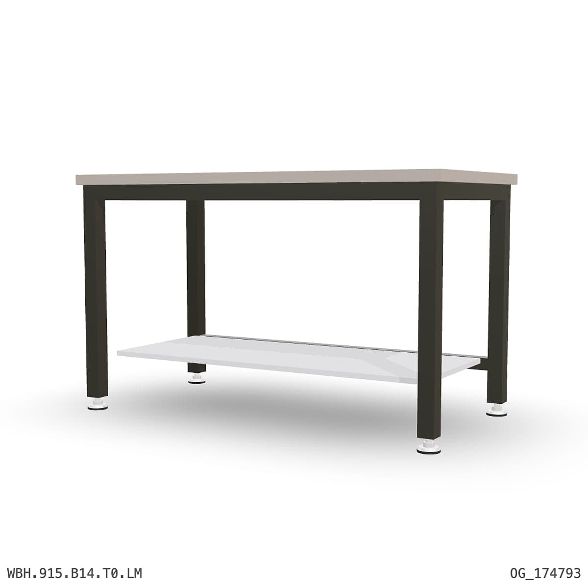Heavy Duty Workbench 1500mm — Laminated Timber (42mm HDF), under-bench storage by OPIE Manufacturing Group