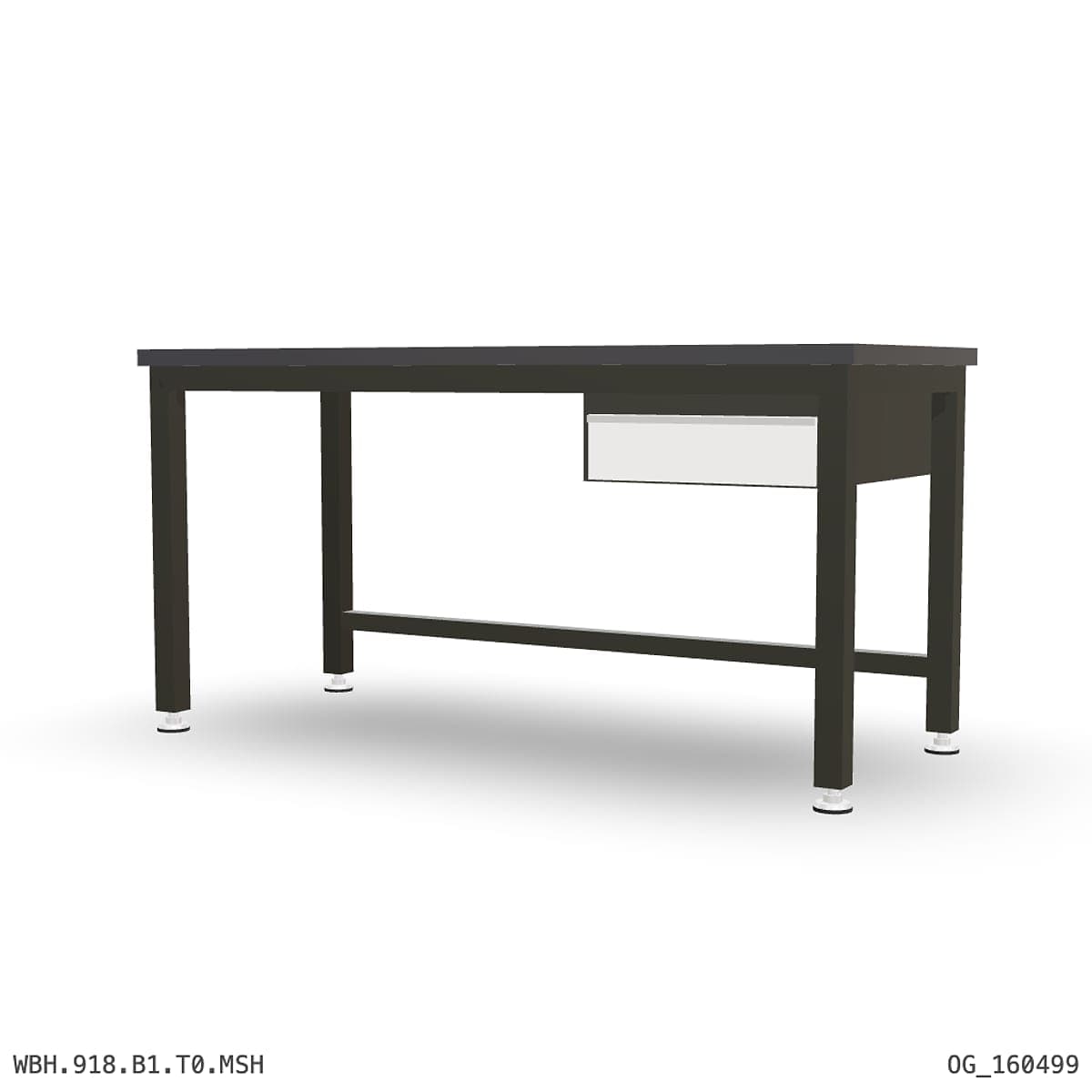 Heavy Duty Workbench 1800mm — 3mm Mild Steel (Heavy), under-bench storage by OPIE Manufacturing Group
