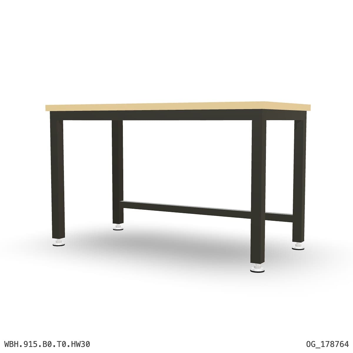 Heavy Duty Workbench 1500mm — Hardwood Oak 30mm by OPIE Manufacturing Group