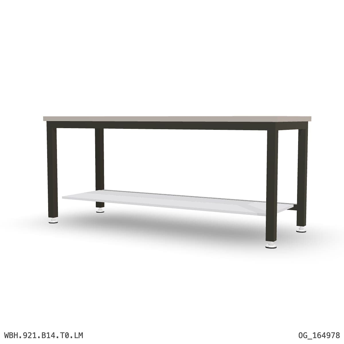 Heavy Duty Workbench 2100mm — Laminated Timber (42mm HDF), under-bench storage by OPIE Manufacturing Group