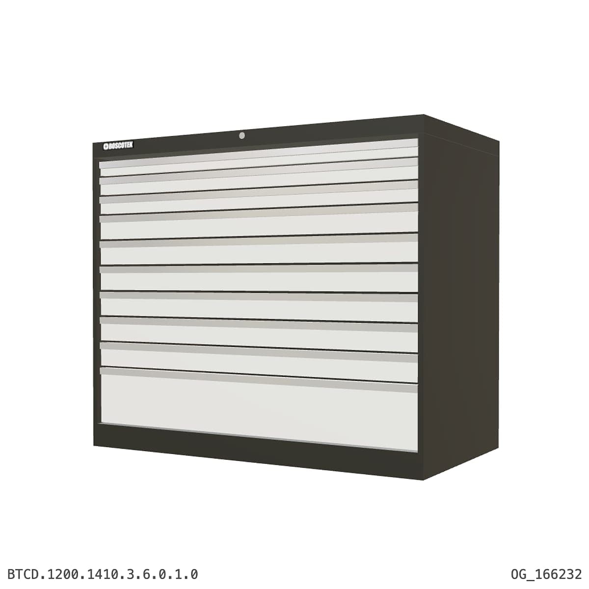 HD Cabinet 1410W × 1200H — D Series, 10-Drawer by OPIE Manufacturing Group