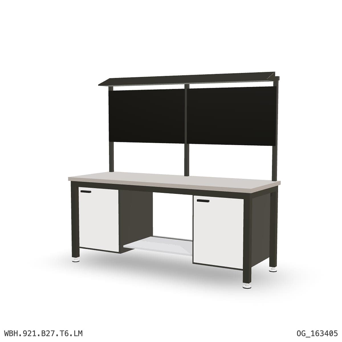 Heavy Duty Workbench 2100mm — Laminated Timber (42mm HDF), under-bench storage + overhead shelving by OPIE Manufacturing Gro…