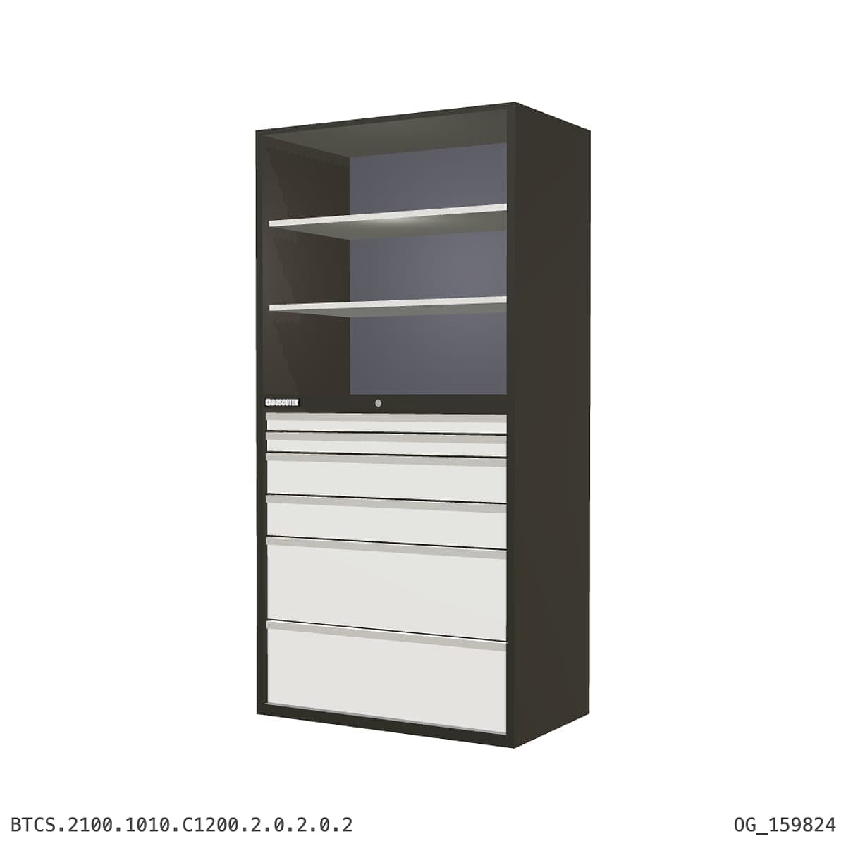 Combination Cabinet 1010W × 2100H — S Series, C1200 Drawer Bay by OPIE Manufacturing Group