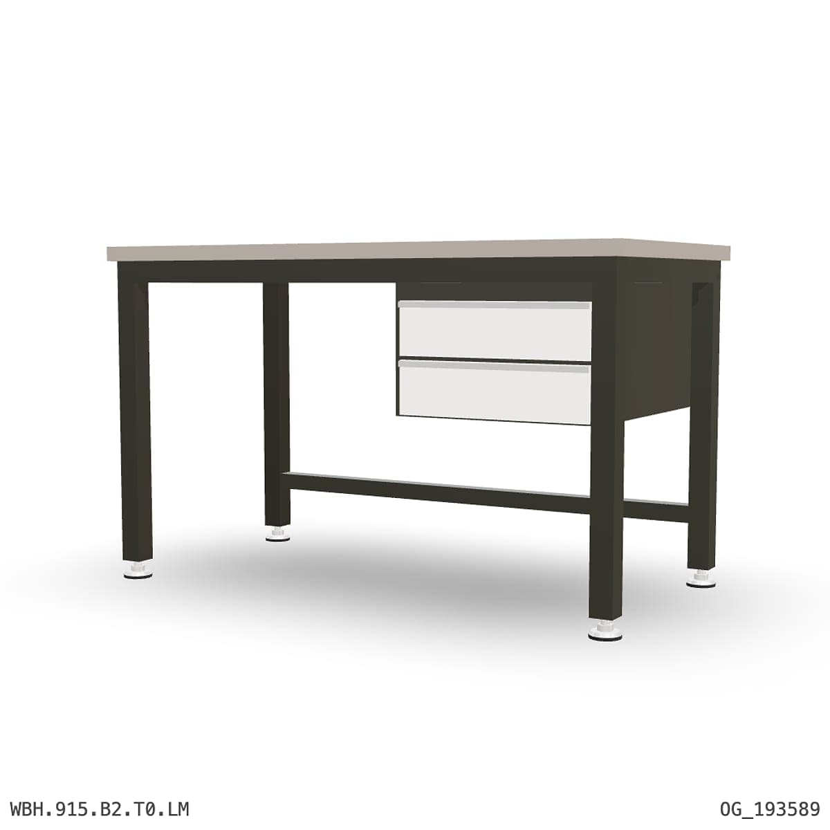 Heavy Duty Workbench 1500mm — Laminated Timber (42mm HDF), under-bench storage by OPIE Manufacturing Group