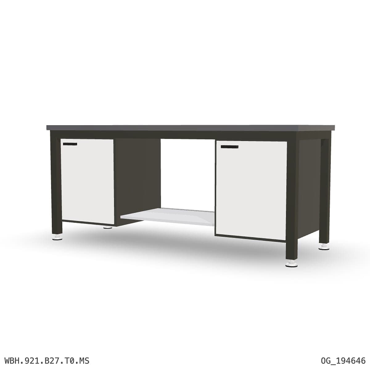 Heavy Duty Workbench 2100mm — 2mm Mild Steel, under-bench storage by OPIE Manufacturing Group