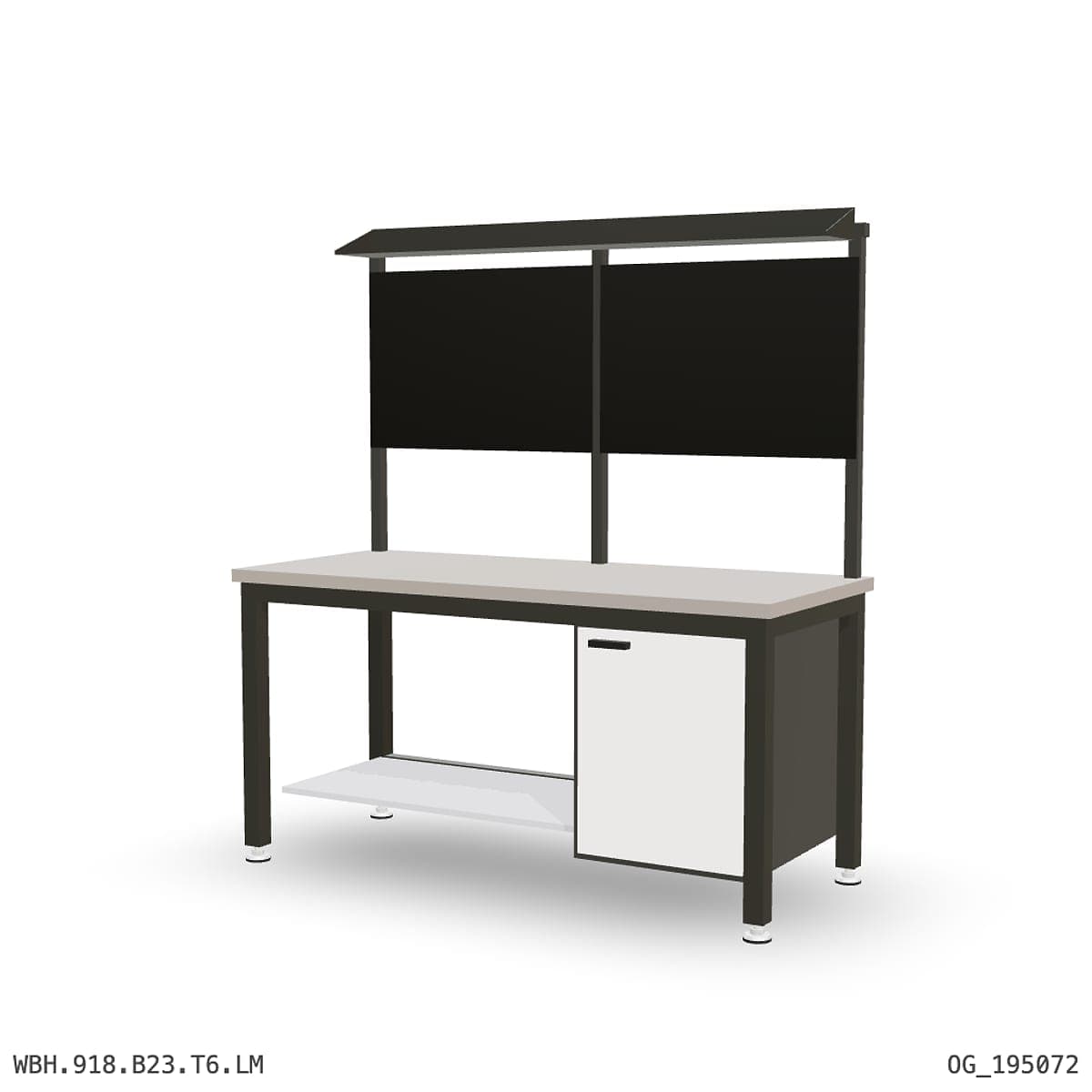 Heavy Duty Workbench 1800mm — Laminated Timber (42mm HDF), under-bench storage + overhead shelving by OPIE Manufacturing Gro…
