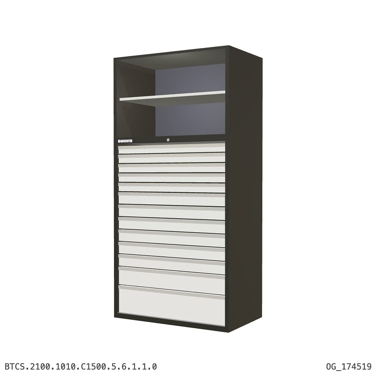 Combination Cabinet 1010W × 2100H — S Series, C1500 Drawer Bay by OPIE Manufacturing Group