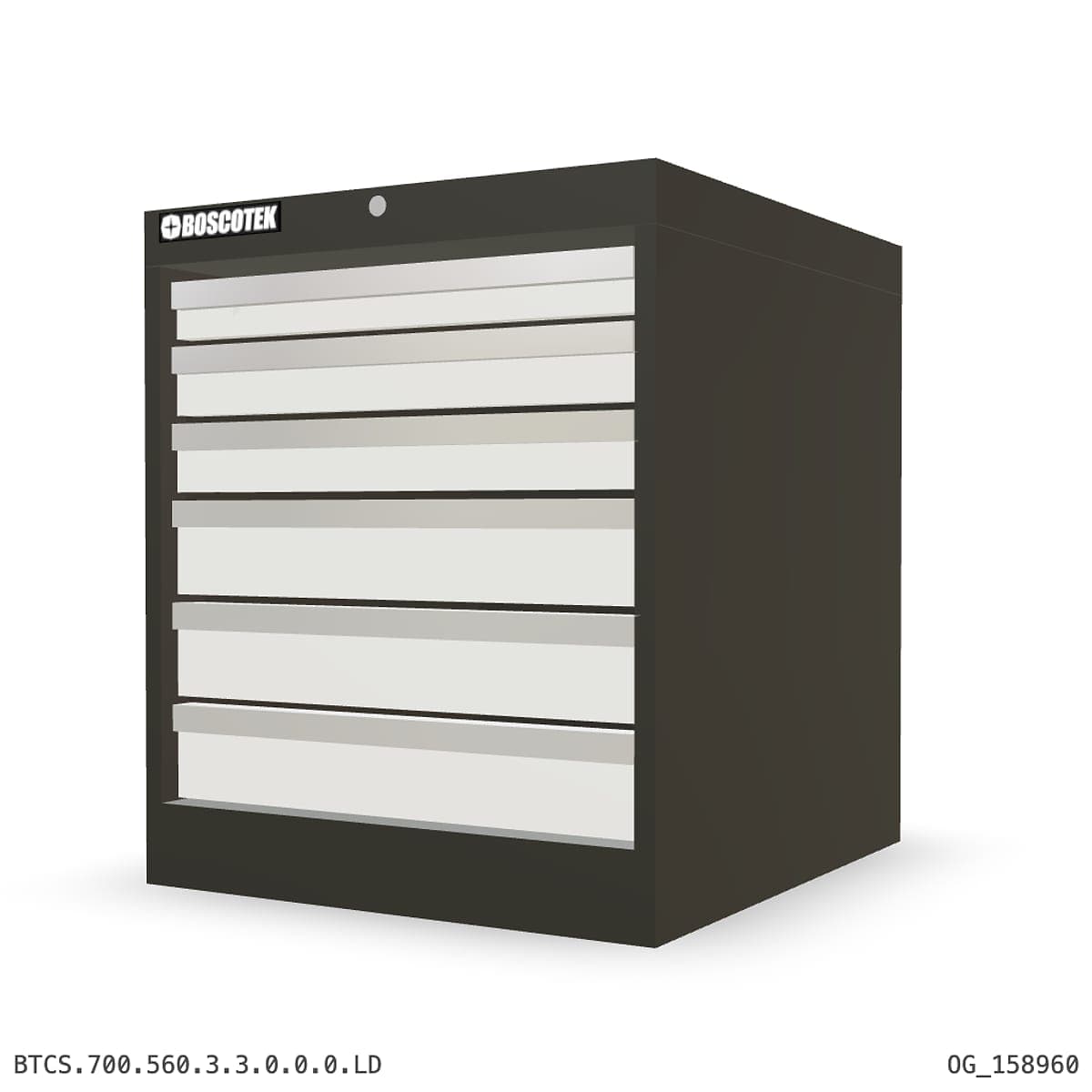 HD Cabinet 560W × 700H — S Series, 6-Drawer by OPIE Manufacturing Group