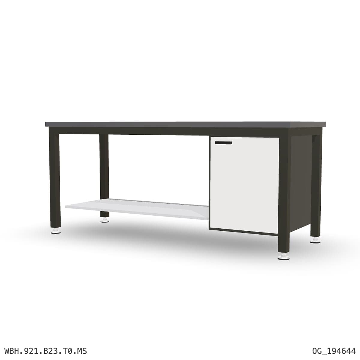 Heavy Duty Workbench 2100mm — 2mm Mild Steel, under-bench storage by OPIE Manufacturing Group