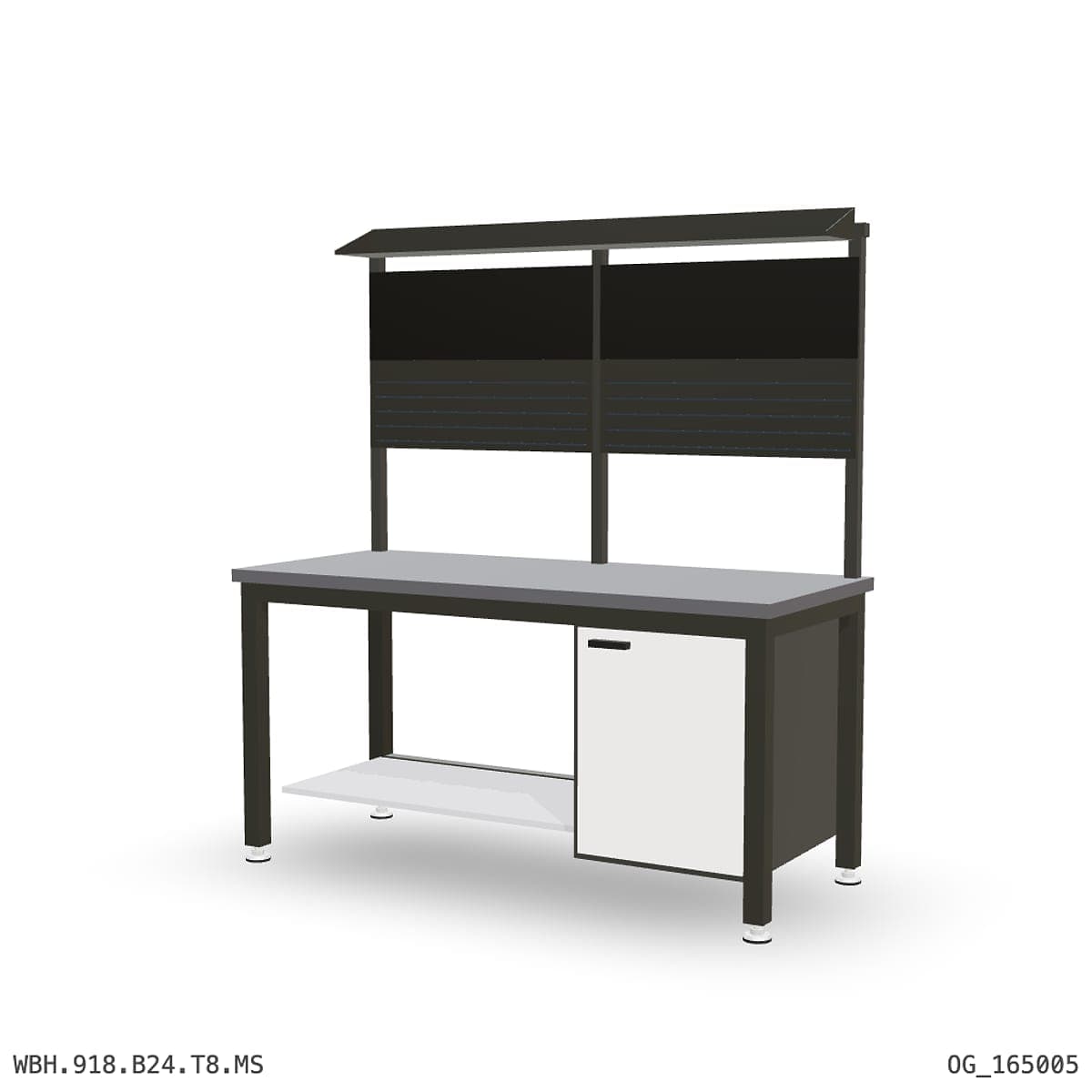 Heavy Duty Workbench 1800mm — 2mm Mild Steel, under-bench storage + overhead shelving by OPIE Manufacturing Group