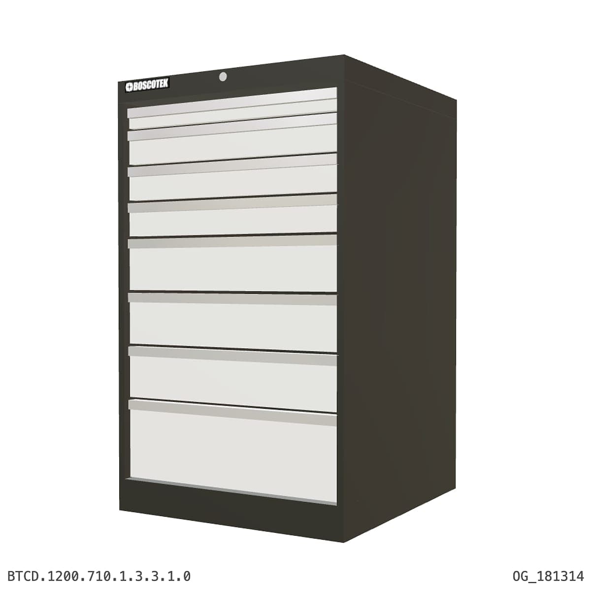 HD Cabinet 710W × 1200H — D Series, 8-Drawer by OPIE Manufacturing Group