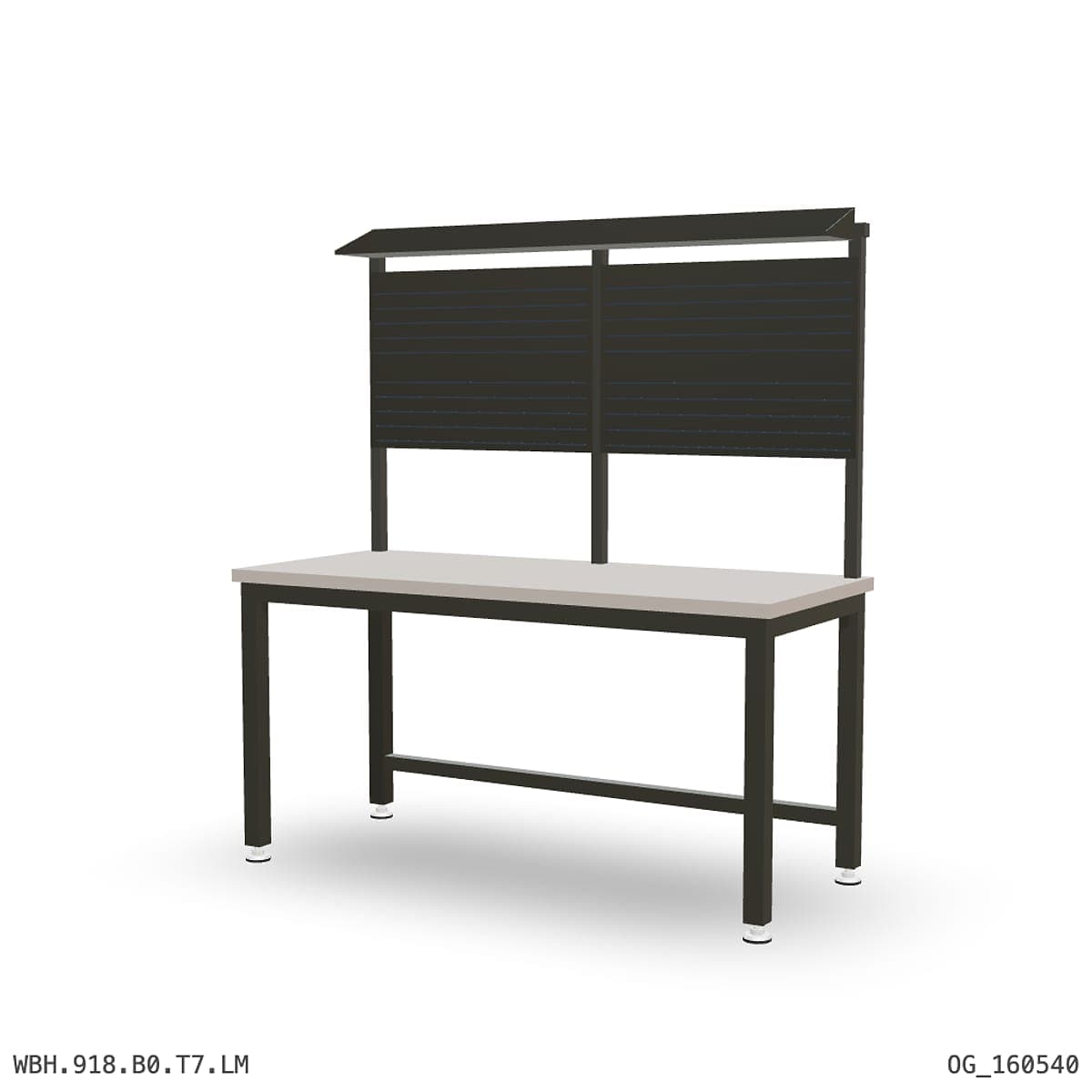 Heavy Duty Workbench 1800mm — Laminated Timber (42mm HDF), overhead shelving by OPIE Manufacturing Group