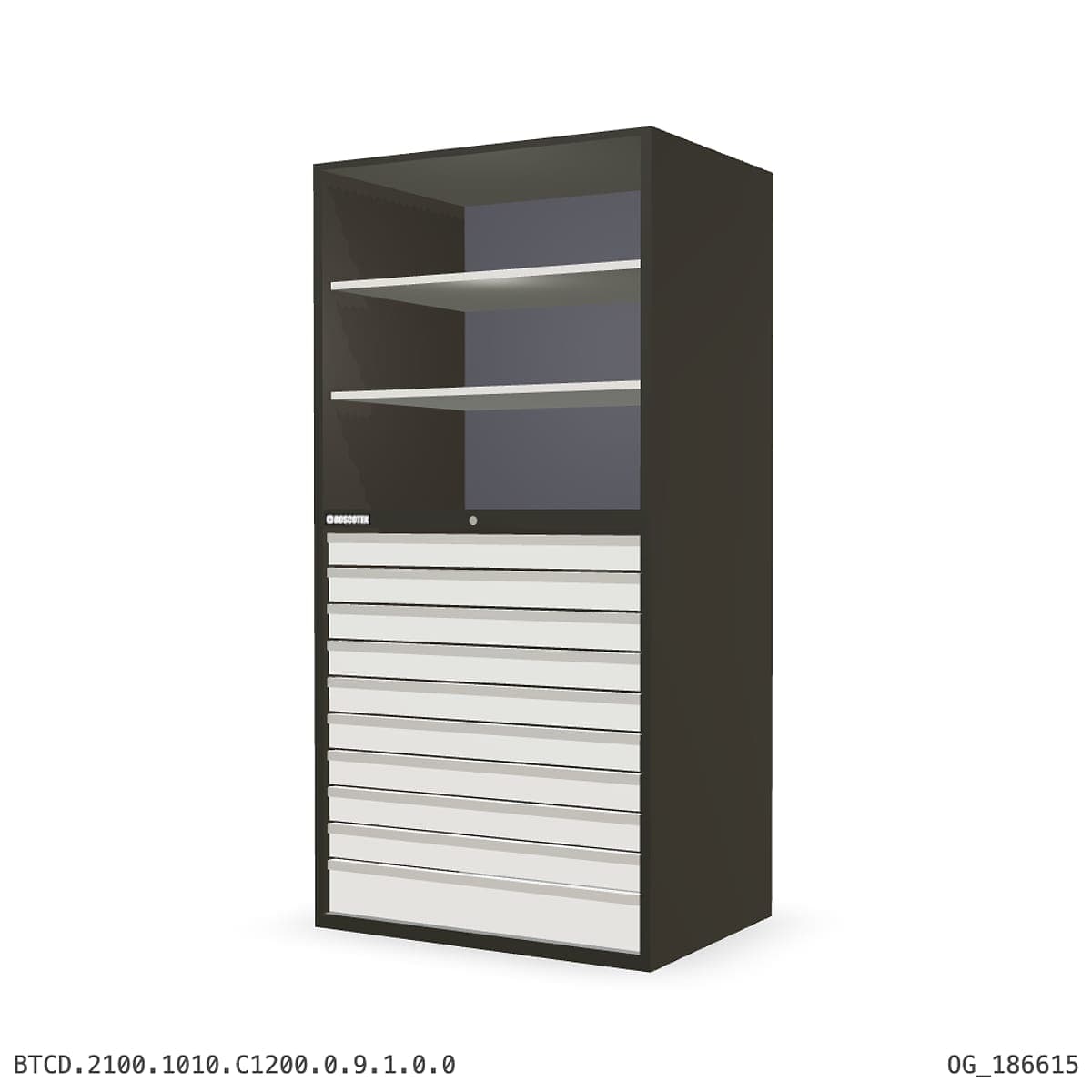 Combination Cabinet 1010W × 2100H — D Series, C1200 Drawer Bay by OPIE Manufacturing Group