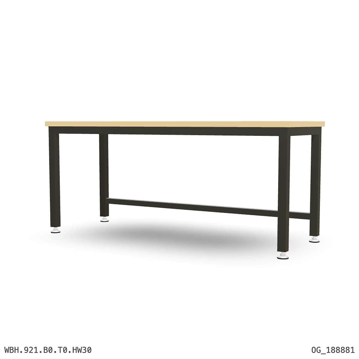 Heavy Duty Workbench 2100mm — Hardwood Oak 30mm by OPIE Manufacturing Group