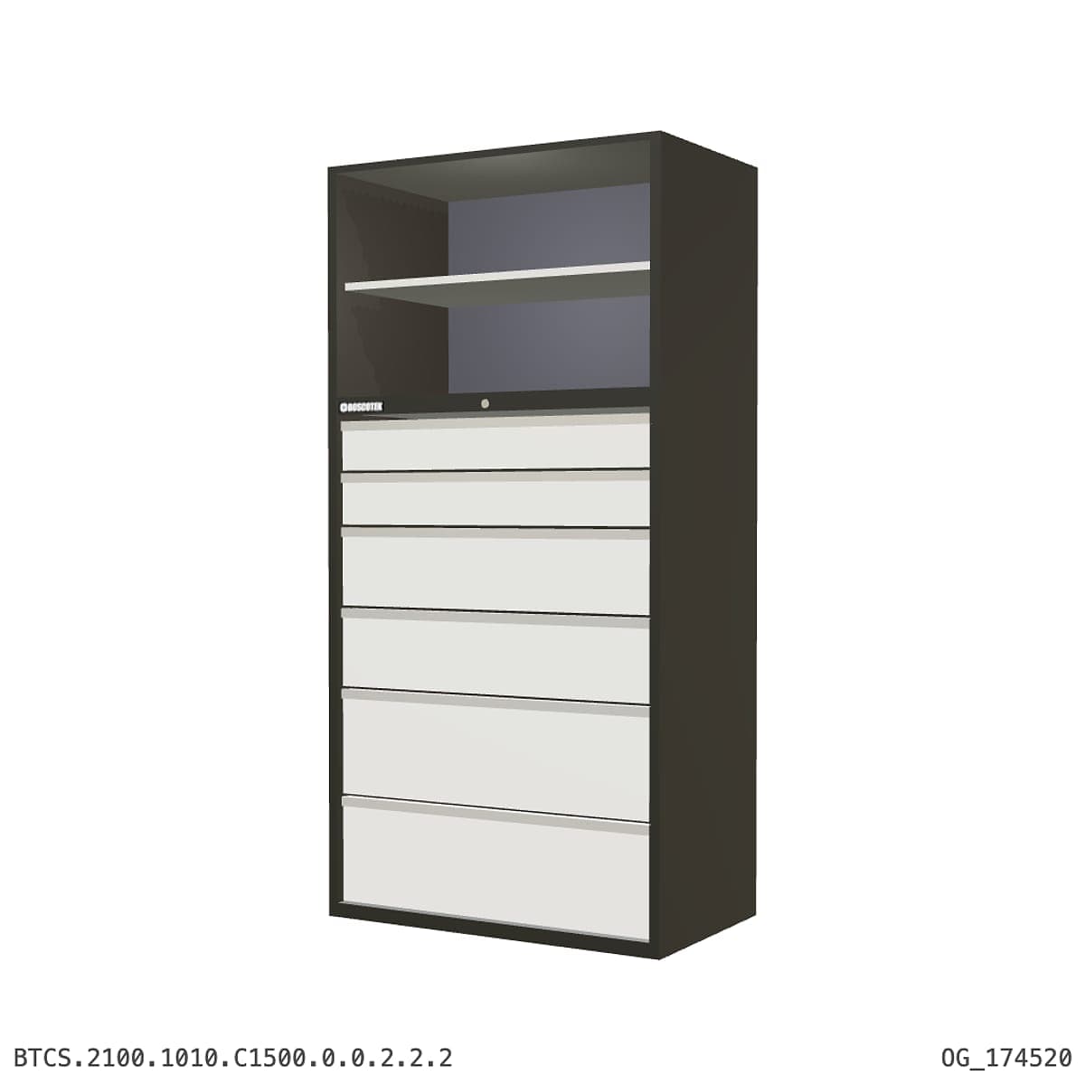 Combination Cabinet 1010W × 2100H — S Series, C1500 Drawer Bay by OPIE Manufacturing Group