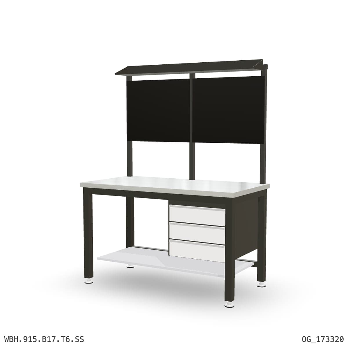 Heavy Duty Workbench 1500mm — Stainless Steel (1.2mm 304), under-bench storage + overhead shelving by OPIE Manufacturing Gro…
