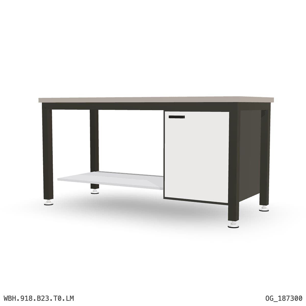 Heavy Duty Workbench 1800mm — Laminated Timber (42mm HDF), under-bench storage by OPIE Manufacturing Group