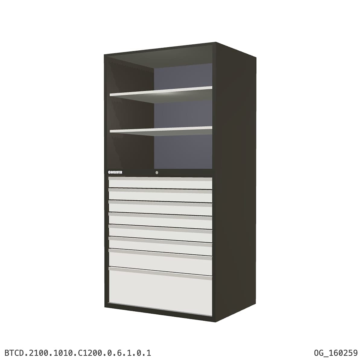 Combination Cabinet 1010W × 2100H — D Series, C1200 Drawer Bay by OPIE Manufacturing Group