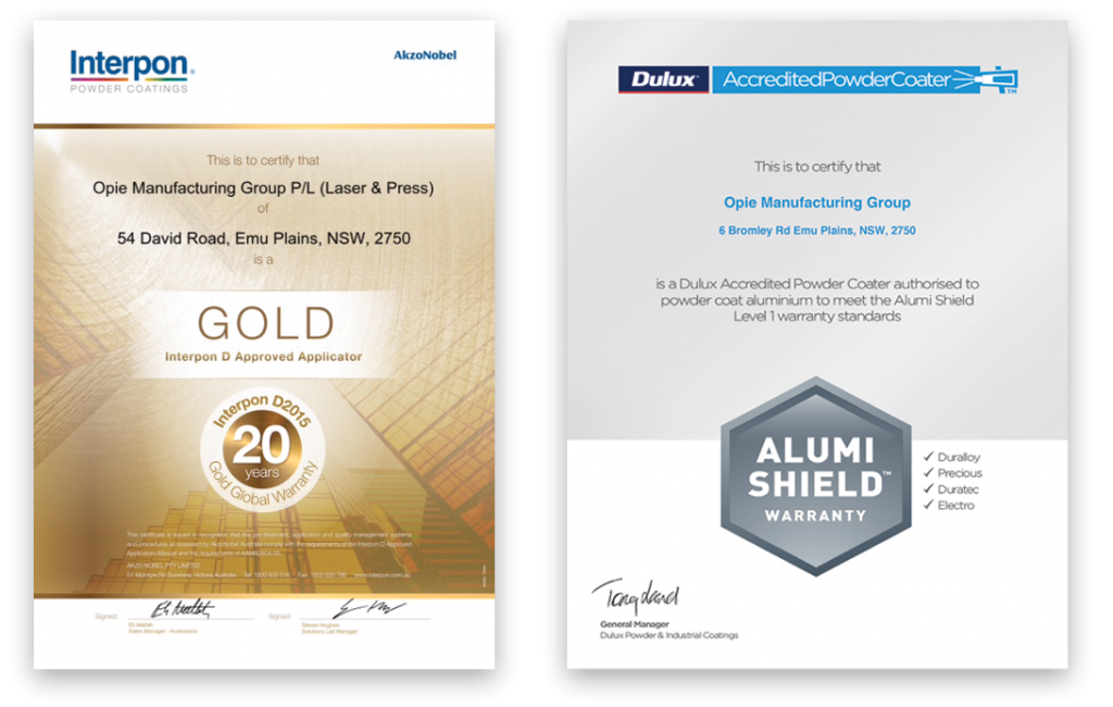 Powder coating warranties