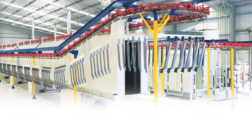 Powder coating line